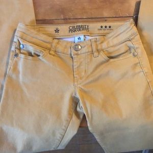 Celebrity Pink low rise skinny Gold Jean Sz 0